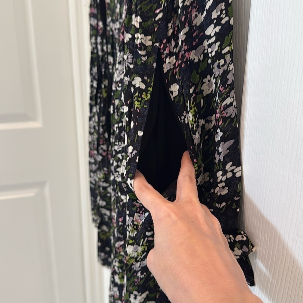 GANNI Georgette Floral Mini Dress Size XXS NWT - Picture 5 of 13